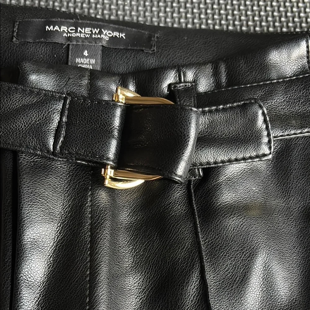 Marc New York Black Leather Pants